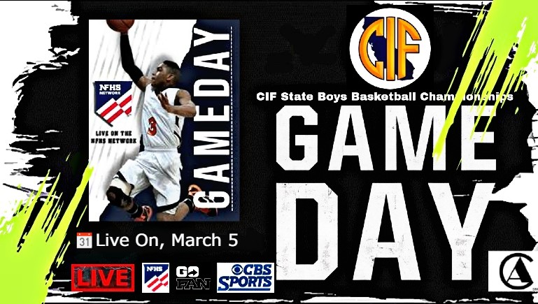 CipsBowl's tweet photo. 🏀🏆"2022 CIF State Boys Basketball Championships - Division V "
La Quinta Aztecs 🆚 Fontana Steelers
📆Live 𝙂𝘼𝙈𝙀𝘿𝘼𝙔 @ 6p.
🎥 https://t.co/JfMXgPcYay
🎟️ https://t.co/6ZuklBwXfA

📅 Boys: https://t.co/U12xM2XmO7…

📅 Girls: https://t.co/RQfUw8vckO https://t.co/3tqtPgBNcI