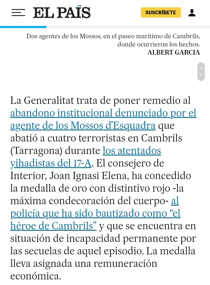 JosemaVallejo's tweet photo. El mosso que abatió a 4 terroristas y salvó incontables vidas tiene que obtener con abogados lo que era suyo por derecho

En USA sería un héroe y protagonizaría películas, aquí acaba juzgado y fuera del cuerpo

Las FFCCSS luchamos más tiempo contra el sistema que contra los malos https://t.co/6lTwGO1kaM