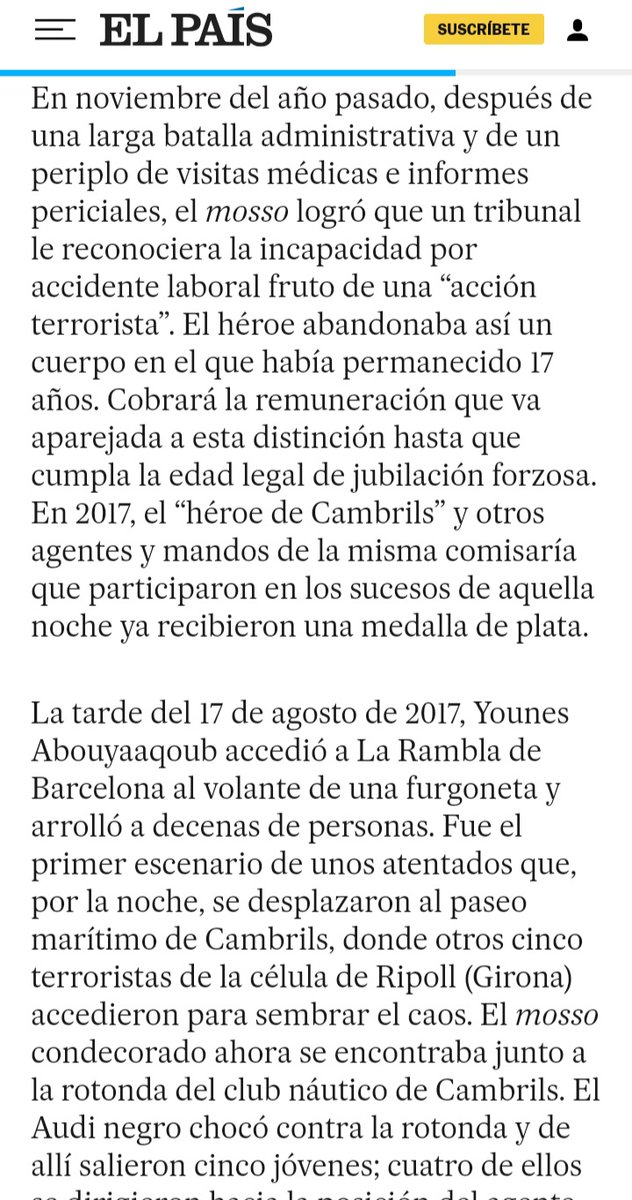 JosemaVallejo's tweet photo. El mosso que abatió a 4 terroristas y salvó incontables vidas tiene que obtener con abogados lo que era suyo por derecho

En USA sería un héroe y protagonizaría películas, aquí acaba juzgado y fuera del cuerpo

Las FFCCSS luchamos más tiempo contra el sistema que contra los malos https://t.co/6lTwGO1kaM