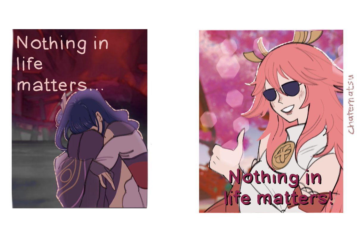 Ei's and Yae's trailers looks like this #GenshinImpact