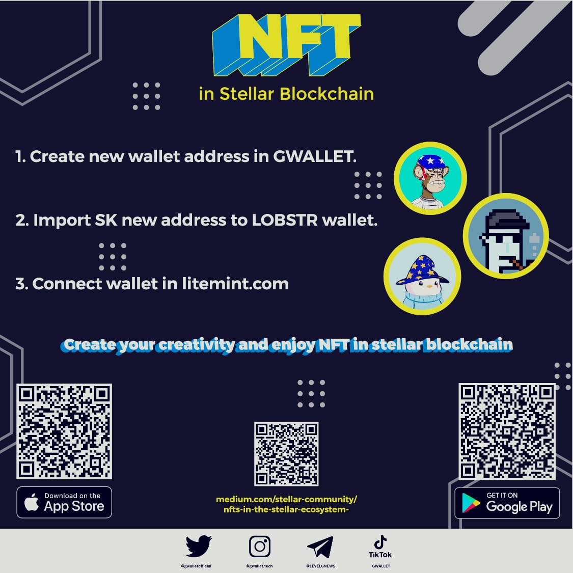 NFT in stellar Blockchain via Gwallet!
CHEAP ! FAST &amp; SECURE 💥💯
#NFTs #NFTCommunity #NFTProject #NFTGiveaways #NFT #NFTartist #NFTCommunity <a href="/GWalletSouthEas/">GWallet.SouthEast</a> <a href="/gwalletofficial/">GWALLET.TECH</a> <a href="/ArmyLevelg/">GFinancepay Army Official</a> <a href="/LevelgNet/">LEVEL G</a>
