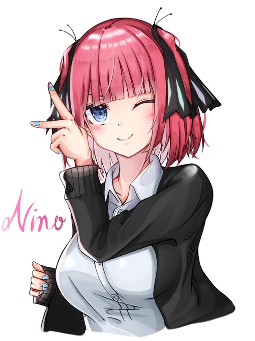 落書きしてたら最後まで塗りたくなっちゃった二乃絵😊
#五等分の花嫁 #中野二乃 #イラスト 