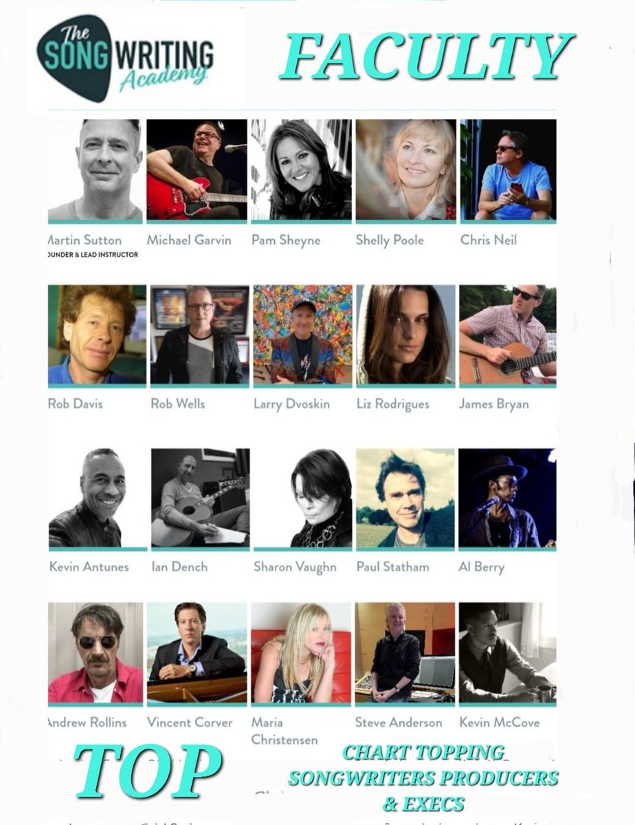 #FACULTY @TheSongwritingAcademy   - WHO would you rather learn from ? People who DO .. OR People who TEACH ... OUR FACULTY DOES BOTH - meet and learn from Chart Topping Writers Producers and Music Business Execs - more about them all here : thesongwritingacademy.co.uk/team