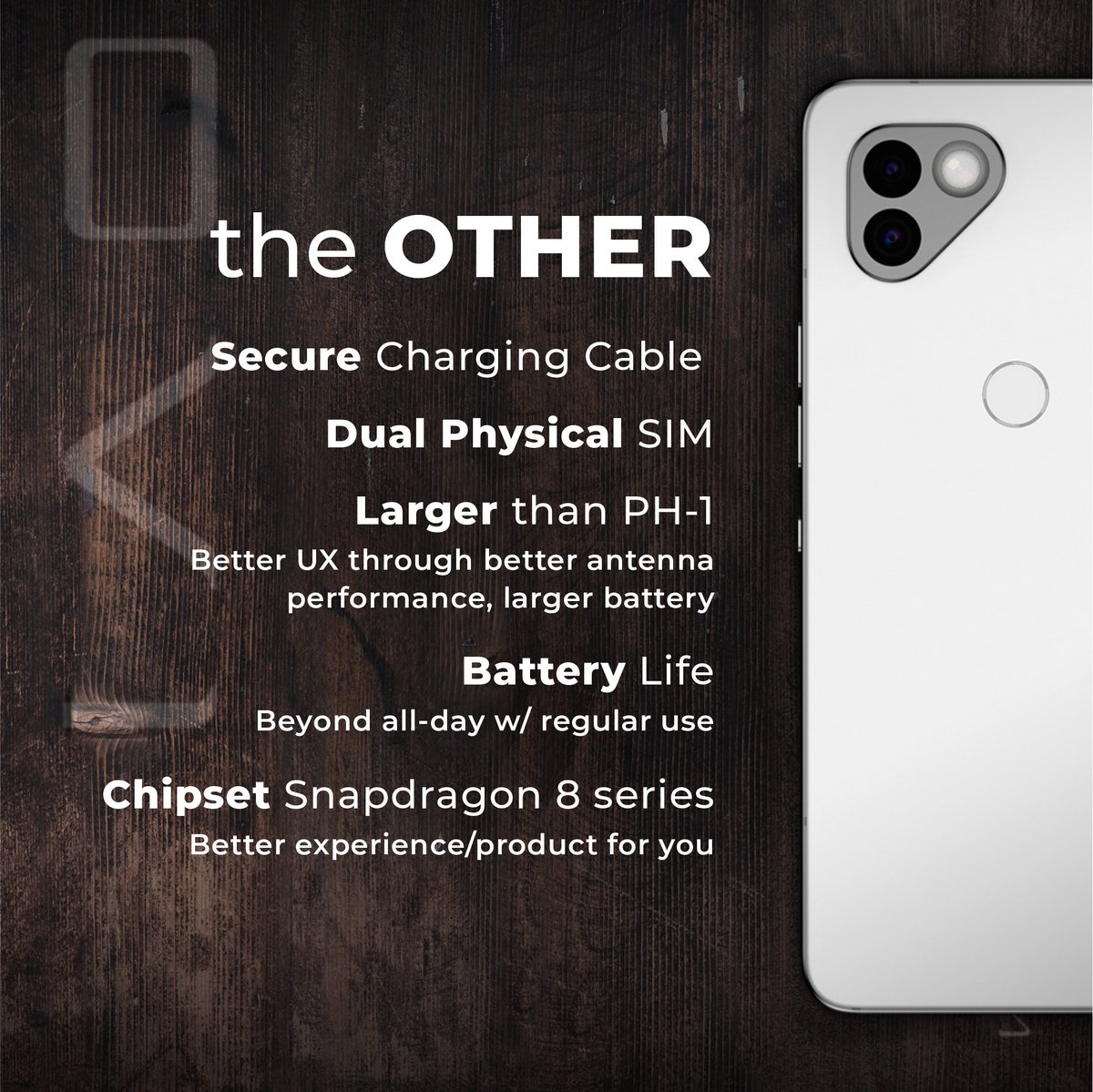 yabhishekhd's tweet image. OSOM privacy smartphone.

- Snapdragon 8 series SoC
- 48MP+12MP rear
- 16MP front
- Dual Sim
#OSOM #Android