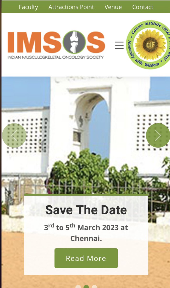 anandoncologist's tweet photo. The 9th annual meeting of the Indian musculo-Skeletal Oncology Society (IMSOS):  Chennai, 3rd -5th March 2023.

IMSOS 2022 is live now.
Avail concessional registration during this meeting till Sunday, 06.03.2022. 
 Save the date!!!!!!!
https://t.co/aXUXfNXvzD https://t.co/FpjRbNqzmK
