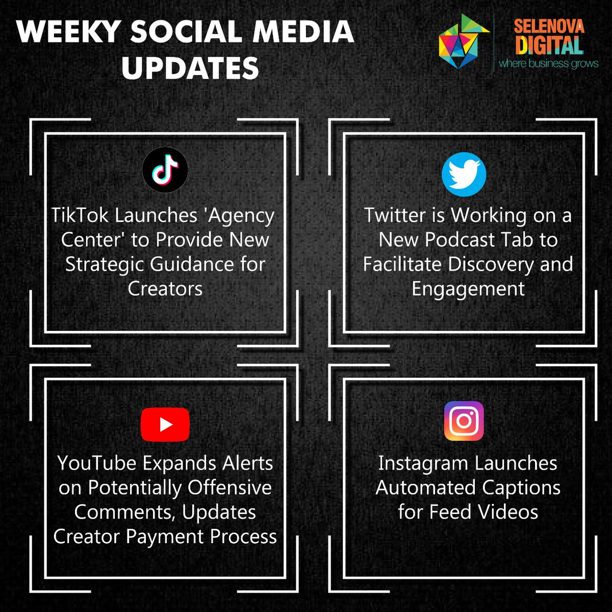 selenovatech's tweet photo. We are all fond of social media platforms like Facebook, twitter, instagram, pinterest etc...
We should aware of the updates of these platforms...
https://t.co/7G0v5Yvqfe
#socialmedia #socialmediaupdates #SocialMediaUpdate #socialmediamarketing #socialmediamanagement #selenova https://t.co/HPsFHddEFD