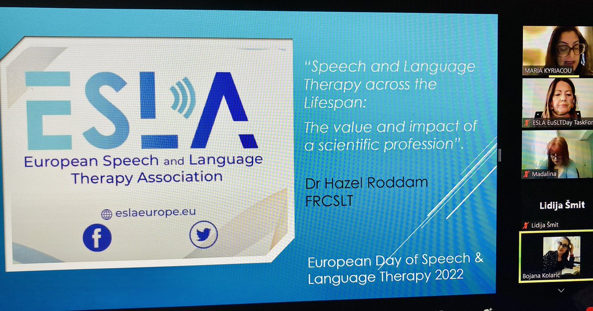 Raffaella Citro (@raffaellacitro) on Twitter photo #EuroSLTday 2022 A very fruitful webinar with excellent Dr. <a href="/HazelRoddam1/">Hazel Roddam, FRCSLT</a> hosted by <a href="/ESLAEurope/">ESLA Europe</a> SLT is needed across the LIFESPAN! Committed to implement SLT services for people across the lifespan over Europe <a href="/tizianarossett3/">Tiziana Rossetto</a> <a href="/FLI_Logopedisti/">FLI</a> @MCAsupporttool <a href="/NormaCamilleri/">Norma Camilleri</a> #EuroSLTday 2022 A very fruitful webinar with excellent Dr. <a href="/HazelRoddam1/">Hazel Roddam, FRCSLT</a> hosted by <a href="/ESLAEurope/">ESLA Europe</a> SLT is needed across the LIFESPAN! Committed to implement SLT services for people across the lifespan over Europe <a href="/tizianarossett3/">Tiziana Rossetto</a> <a href="/FLI_Logopedisti/">FLI</a> @MCAsupporttool <a href="/NormaCamilleri/">Norma Camilleri</a>
