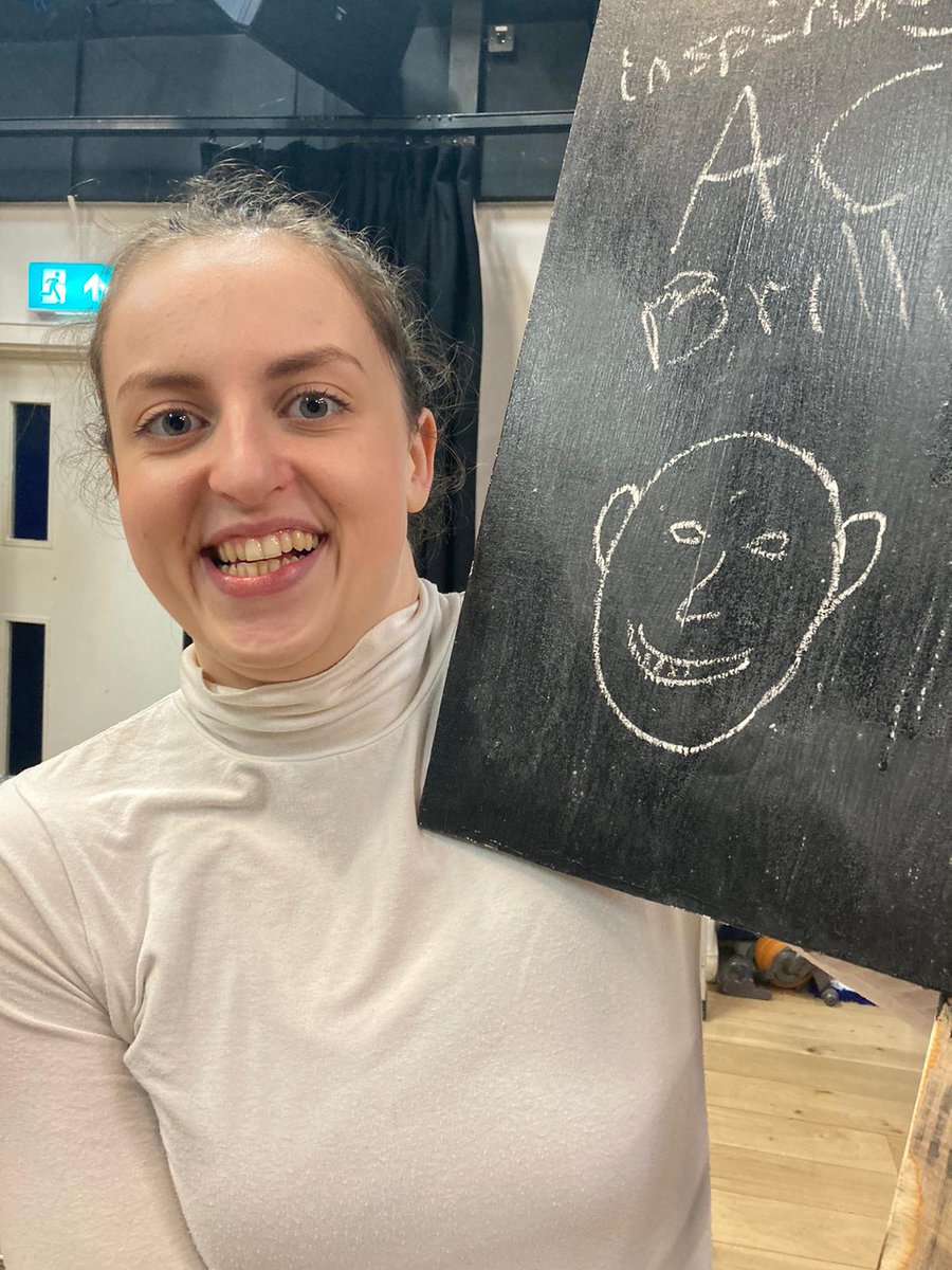 townsendprod's tweet photo. Standing ovation last night @sevenarts Leeds.  Full houses both nights &amp; brilliant feedback.  We also had a lovely drawing of Janie on our feedback board, can you spot the difference? 
On Tues we are  @WedgewoodRooms see www.townsendproductions for all dates #yesyesucs https://t.co/OzHJrQtJGf