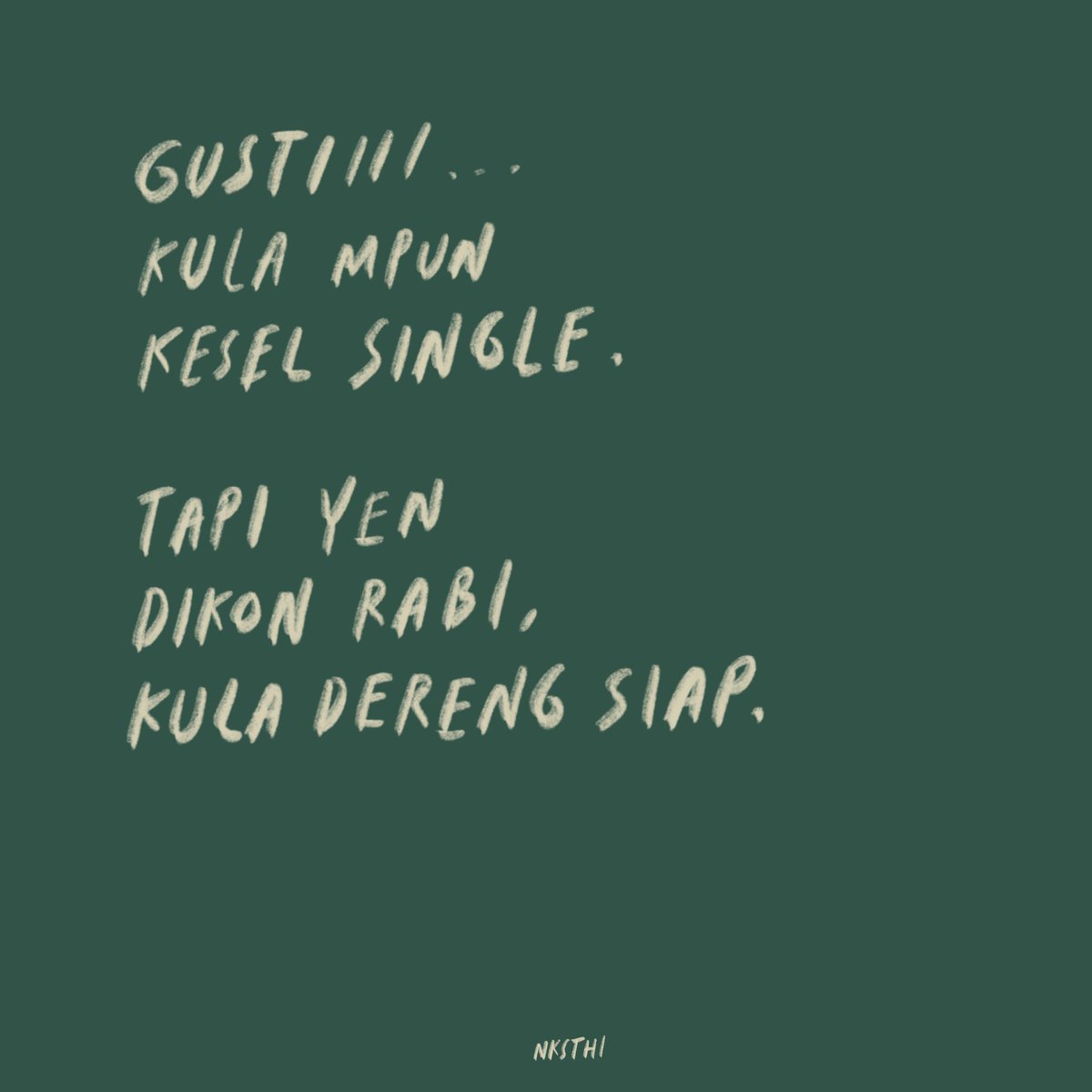 nksthi's tweet photo. Piye Gusti penake? 😔 https://t.co/9ImQ3SLENS