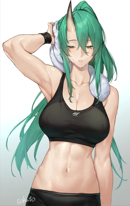 トレーニング上がりのホシグマ 