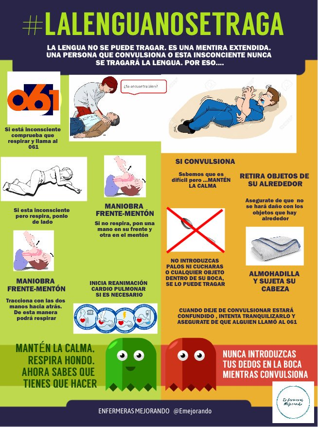 Desmontando #MITOS!!!
La #Lengua NO se Traga!!!
Estupenda Infografía de @Emejorando!!!
#Lalenguanosetraga