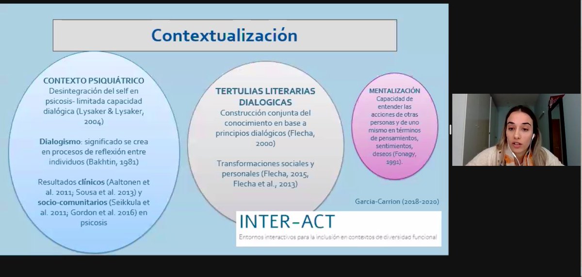 Nuestra compañera Aitana Fernández presenta  "Promoción de la empatía e igualdad hacia las mujeres durante las Tertulias Literarias Dialógicas en un contexto psiquiátrico" Resultados muy esperanzadores para las mujeres con enfermedad mental #CICFEM2022