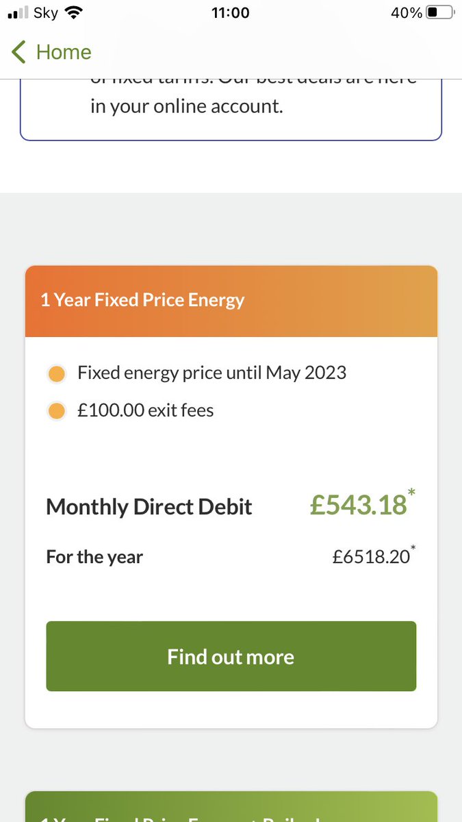 hanger_jo's tweet photo. @willcockslaura @ScottishPower It’s madness Laura we are with @ScottishPower and our current fixed rate ends at the end of the month we are already paying £146 per month and they are offering this as the cheapest option £546 per month certainly won’t be fixing and will be moving elsewhere https://t.co/jnkqiXv77P