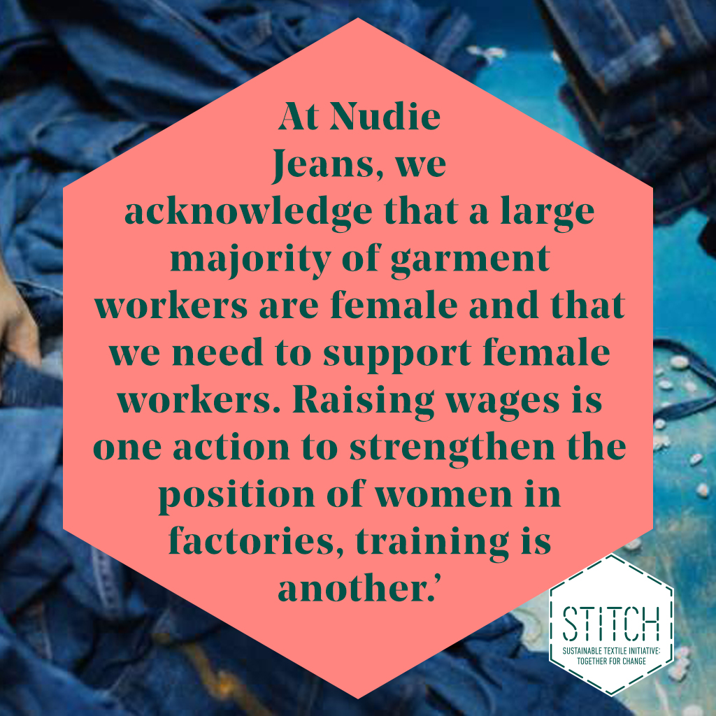 fairwear_org's tweet photo. Fair Wear member brand @nudiejeans speaks out about what they're doing to support female workers and to #BreakTheBias this #IWD2022 and beyond https://t.co/F8HEQE4qcH https://t.co/XfvWEjaf3v