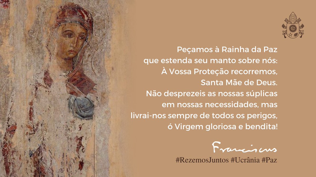 Pontifex266_pt's tweet photo. #RezemosJuntos #Ucrânia #Paz https://t.co/v5OHIzKXt9