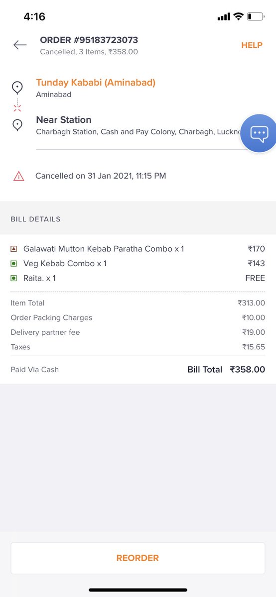 shekhar_mrigang's tweet photo. @SwiggyCares These are the details https://t.co/qCBUgTI9J5
