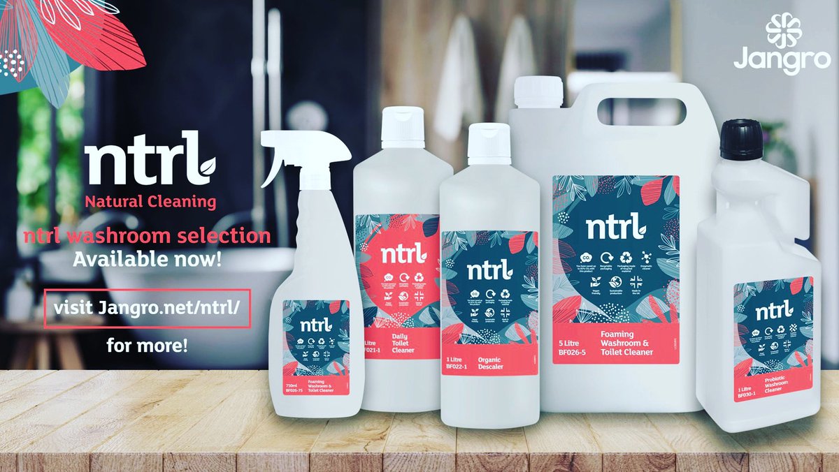 AceJanitorial's tweet photo. products designed to clean better &amp; safer, &amp; in those hard-to-reach places and with our #probiotic washroom cleaner, it will continue cleaning surfaces long after you’ve finished cleaning. 
 
#CleanwithJangro #ntrl #sustainable #sustainablecleaning #vegan #bathroomcleaning https://t.co/E5dzgs7DB1