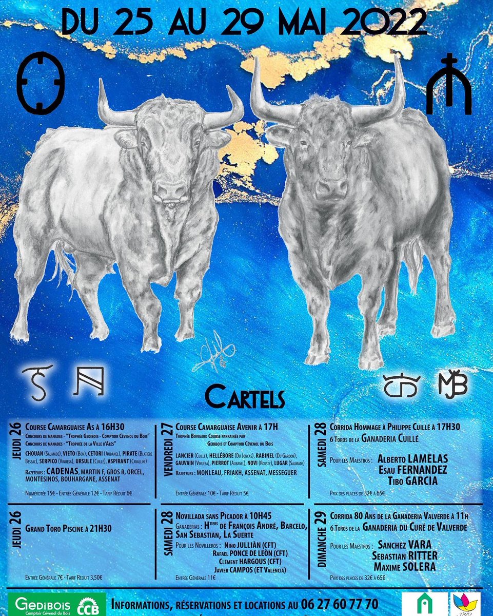 TCevennes's tweet photo. Apertura Lunes 7 Marzo las reservas Feria de l’ascension Alès 2022
Merci de votre soutien pour cette Feria tributo al Campo Francés 🇫🇷 con diestro 🇫🇷🇨🇴🇪🇸que salen de la rutina 
Tel: +33 627607770
En ligne: https://t.co/ANuIOiIQtX 
Email: temperasalescevennes@gmail.com https://t.co/Mv9wG3h8sM