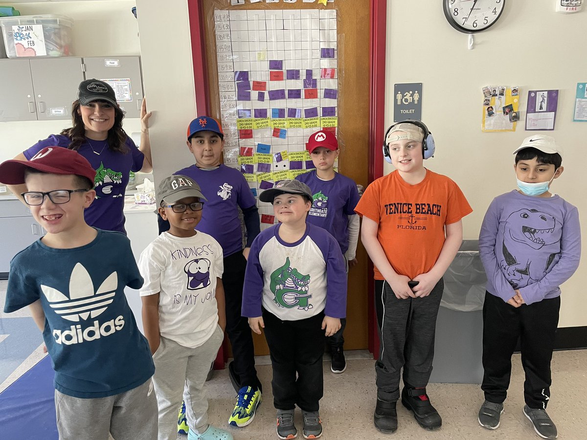 Honoring coach in all of our favorite baseball hats 🤍💜🐊⚾️

<a href="/SouthgateES/">Southgate Elementary School</a> <a href="/PtaSouthgate/">Southgate PTA</a> <a href="/NorthColonieCSD/">North Colonie CSD</a>