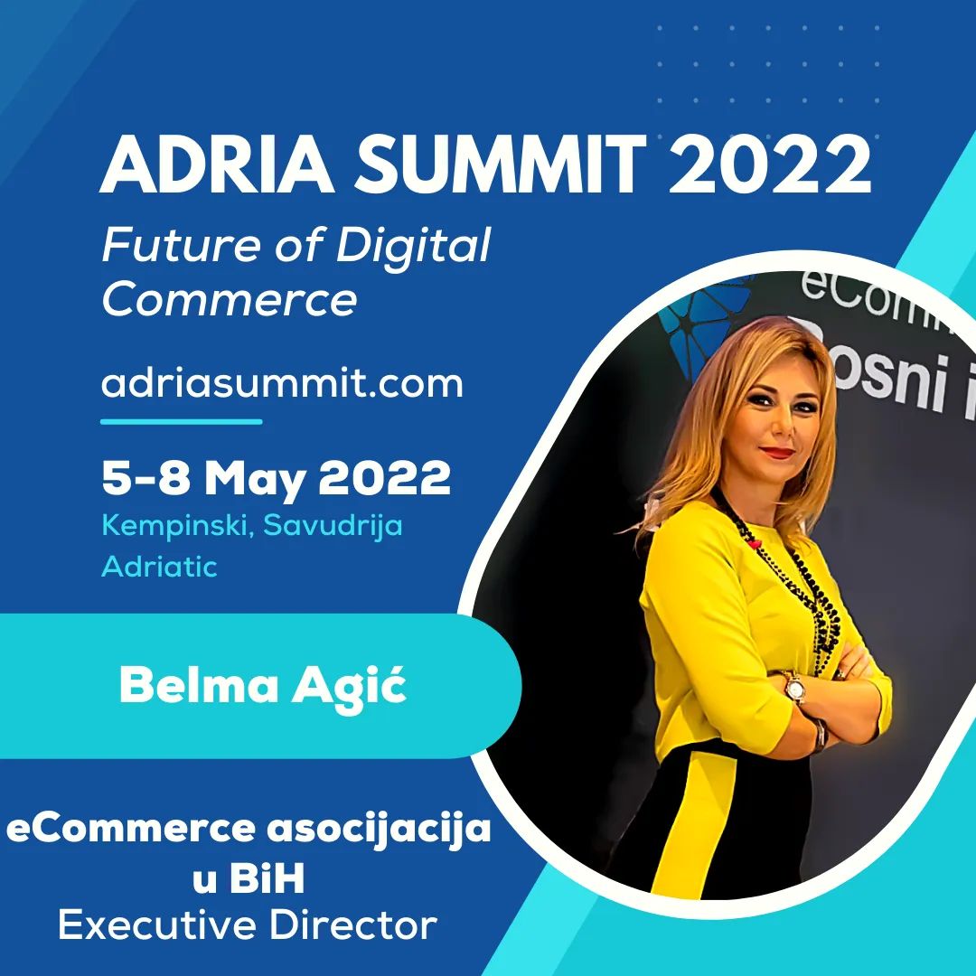 adria_summit's tweet photo. Belma Ljuta Agić
eCommerce asocijacija u BiH
Executive Director https://t.co/zs4szKzPQ1