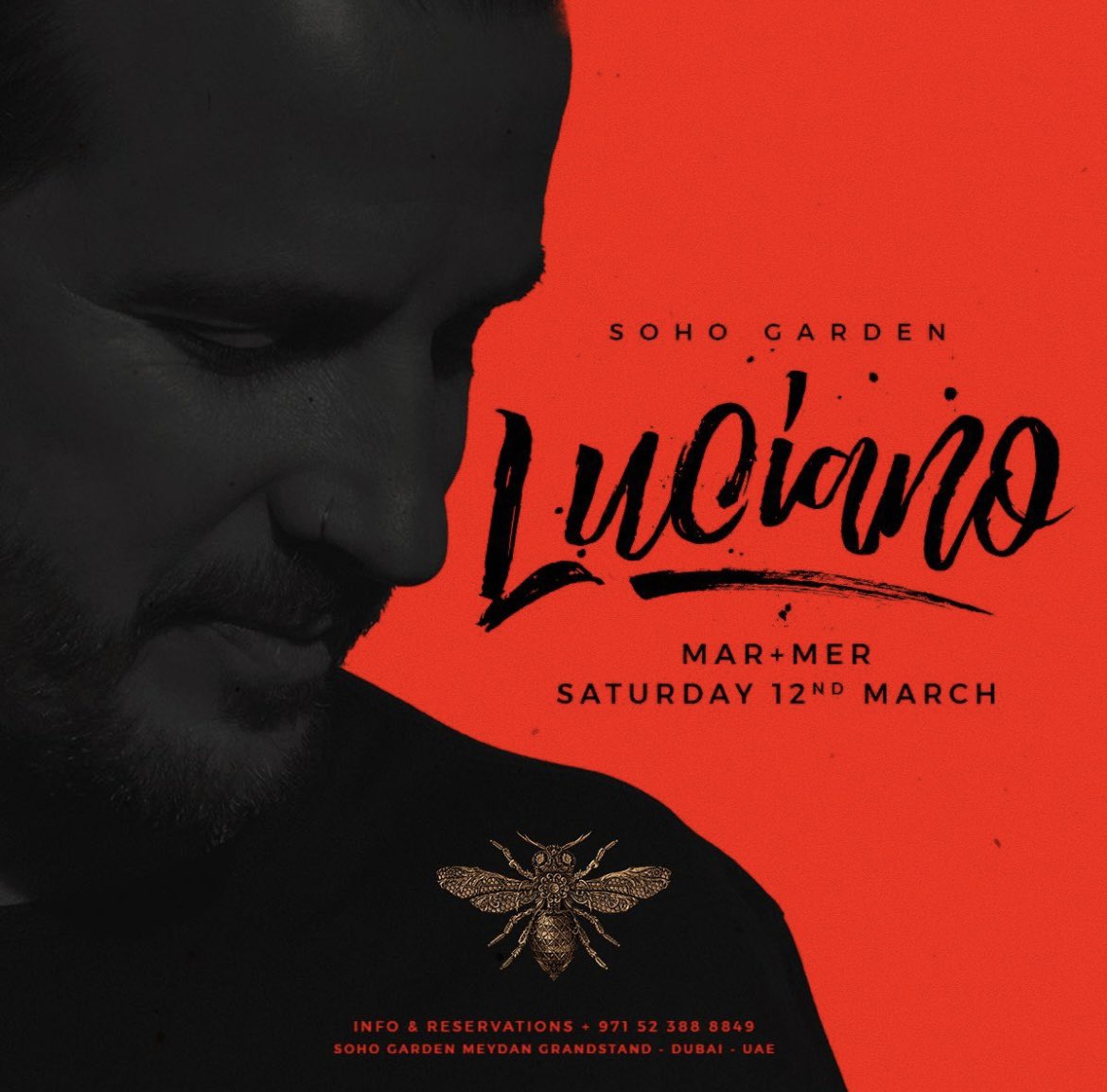 Not long till <a href="/lucianocadenza/">Luciano</a> comes back to <a href="/SohoGardenDXB/">Soho Garden DXB</a>