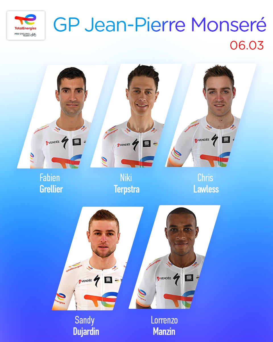 TeamTotalEnrg's tweet photo. Team news 📣
🗓 #GPMonsere

#AllezTotalEnergies https://t.co/11Coa4MY16