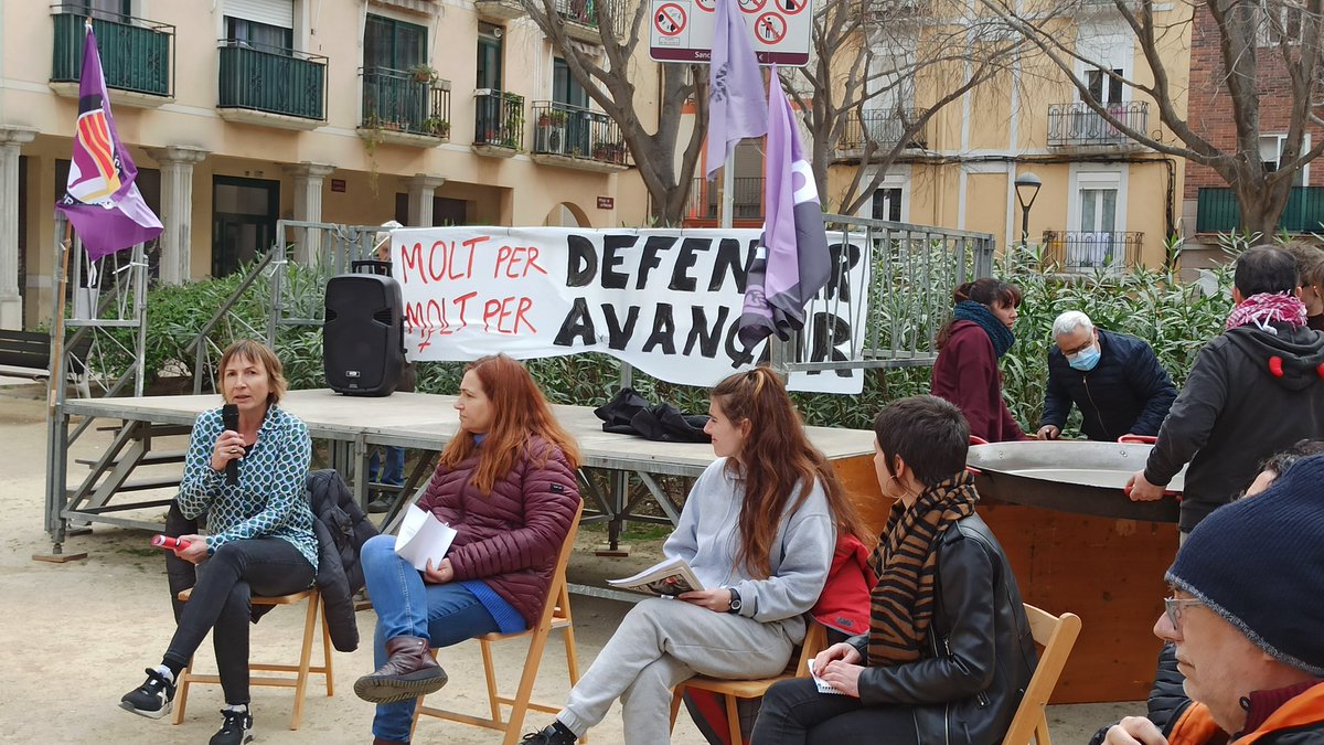 ⚫🟣 Comencem amb la taula rodona laboral amb les companyes de <a href="/comite112/">Comitè 112 Reus</a> i <a href="/CGTEnsenyament/">CGT Ensenyament 🚩🏴</a>