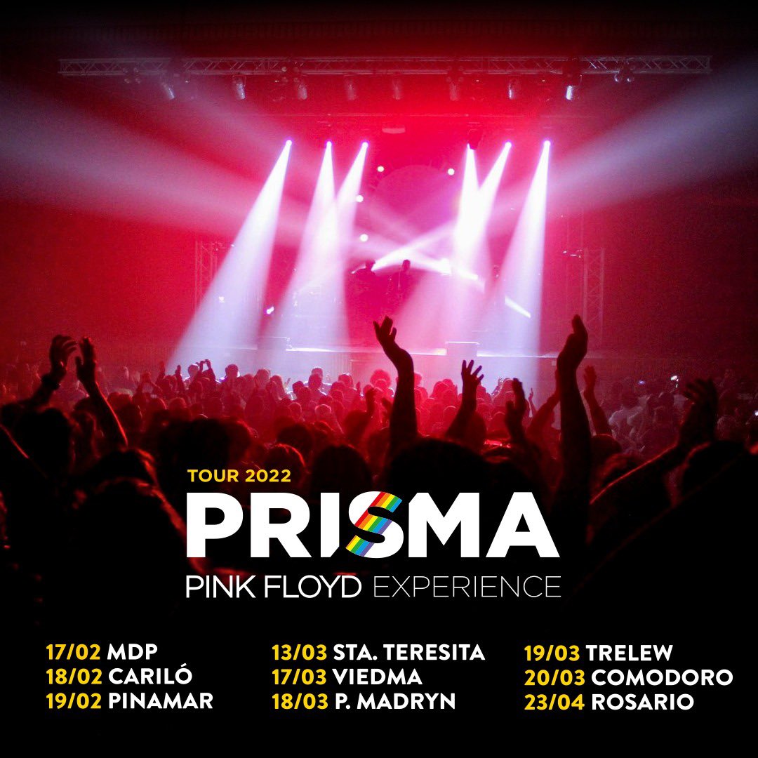 PrismaPinkFloyd's tweet photo. #SantaTeresita #Viedma #Madryn #Trelew #Comodoro en Marzo! https://t.co/ddaX6xX85M