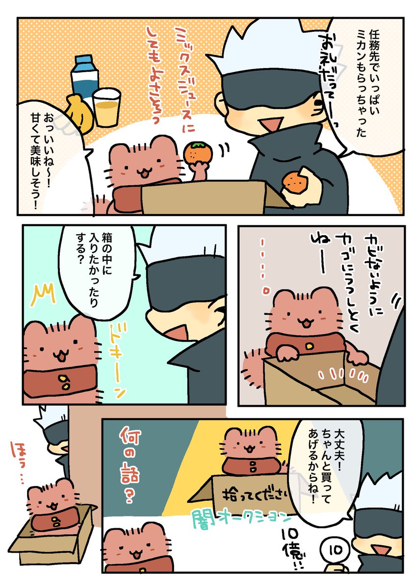 🐱杖とみかん箱 