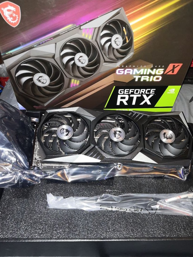 DerWehrWolf's tweet photo. @Tayronlivereal Danke für die MSI GeForce RTX 3070 Ti GAMING X TRIO ❤️❤️❤️ Gewonnen in dem 24h Stream vom 12.02.22 https://t.co/GYvSkCnA2z