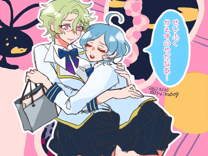 @60min_enst_nyo 
お題『白ブレザー』
🌕何度だってアンコール!
※恒常衣装改変
※女体化
 #enst女体化_60min 