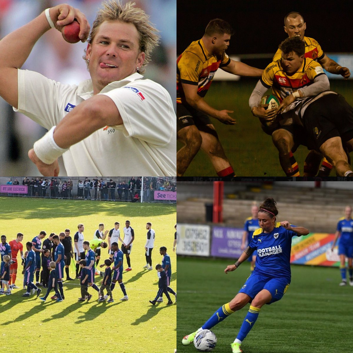 RivRadSport's tweet photo. On @thisisriverside TODAY at 3pm:

🏏 Shane Warne’s legacy is discussed with @cameronponsonby

🏉 @richmondrugby on their victory at Nottingham

🎾 Hampton &amp; Richmond vs Dulwich preview &amp;  updates 

⚽️ AFC Wimbledon Ladies Plate semi-final preview &amp; interview with @ashlee_hincks8 https://t.co/yH1EC7u0E7