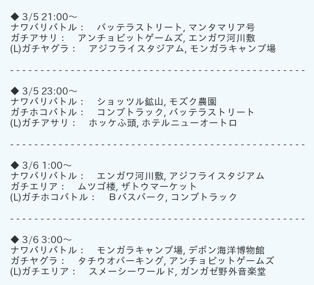 スプラトゥーン２ ステージ情報 時間帯 Splatoon2stage Twitter