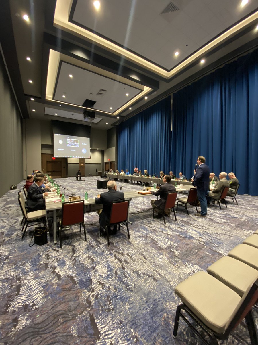 Full Board meeting of the National HBPA. Nebraska President Wally Wollesen listening to the CEO report