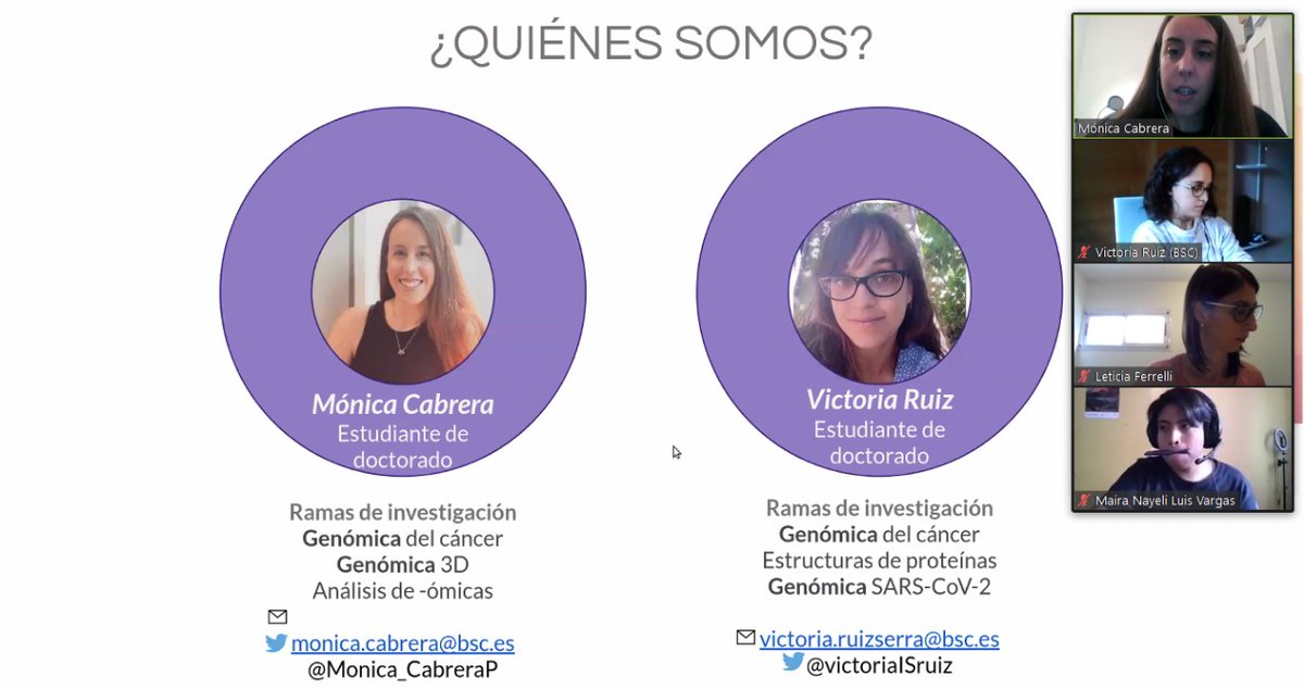 WBDSLA's tweet photo. 🦠Taller de Introducción a la filogenia viral y análisis de datos con Python
👥 @Monica_CabreraP @VictoriaISruiz nos cuentan de su trabajo en el @BSC_CNS https://t.co/eMn47jCsRp
