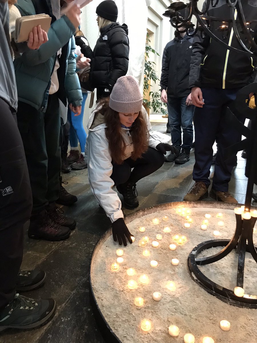 TGS_Iceland's tweet photo. Students remembering that events in the wider world matter. They may also feature in the local Icelandic news who were filming https://t.co/hWvsp8dpuh
