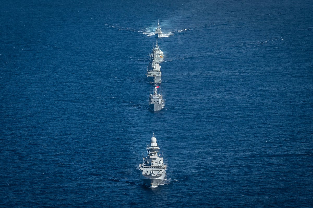 COIC_CJOC's tweet photo. Le NCSM Montréal poursuit ses opérations avec #SNMG2 dans la mer Méditerranée après avoir conclu sa participation sur l'exercice #DynamicManta22 hier.

📷Cpl Braden Trudeau, Formation Imaging Services Halifax

#PlusFortsEnsemble   #NousSommesOTAN https://t.co/OWWLyJANKA