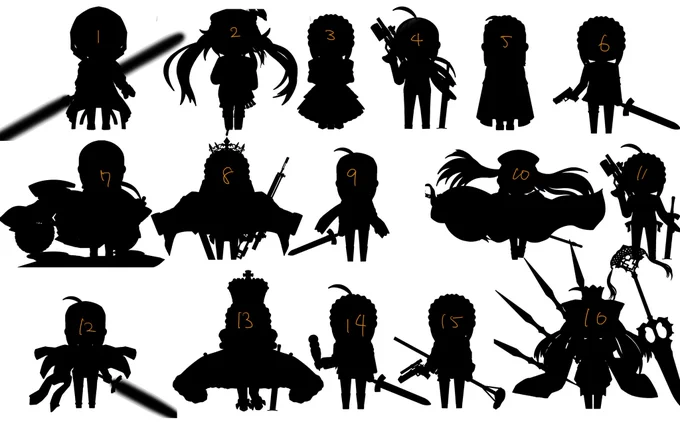 唐突に始まるシルエットクイズ#FGO #FGO好きと繋がりたい 