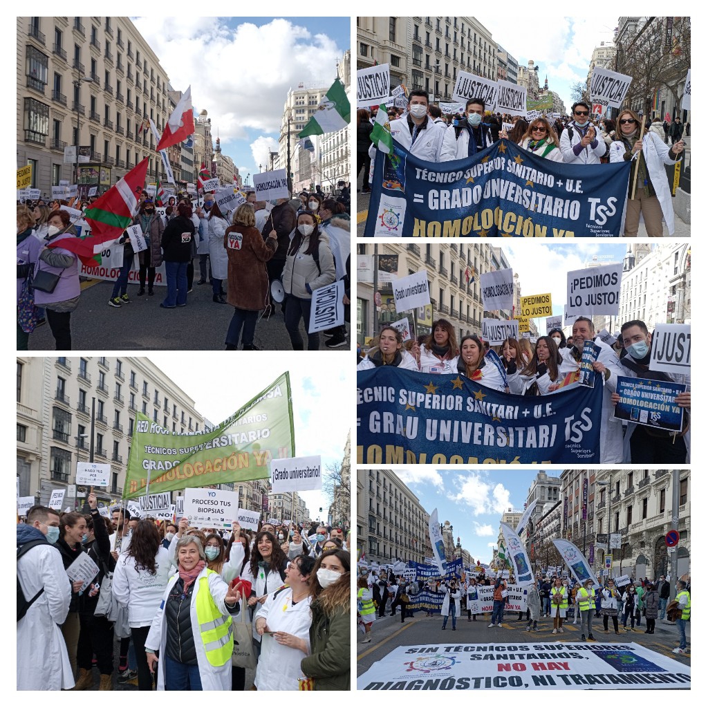 SietessTecnicos's tweet photo. Técnicos Superiores Sanitarios de toda España estamos hoy en Madrid reclamando ser #EUROPEOSPLENODERECHO #5mTSSMadrid   #juntossomosmas #yoestuveallíTSS https://t.co/URYMXSmjQg
