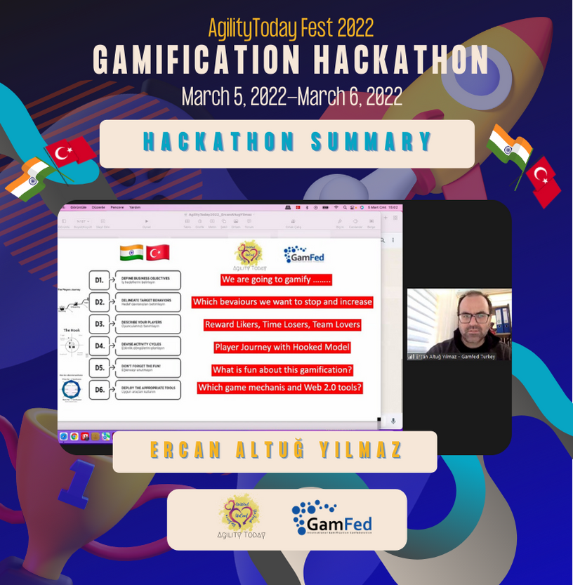 GamfedTurkiye's tweet photo. India Gamification Hackathon’da sıra Oyunlaştırma Eğitimiyle Ercan Altuğ Yılmaz’da!

Ercan Altuğ Yılmaz katılımcılara oyunlaştırma ve hackathon sürecinde projelerinde oyunlaştırmayı nasıl kullanabilecekleri hakkında konuşuyor.

#IndiaGamificationHackathon #GamificationHackathon https://t.co/0C1k3NhbmT