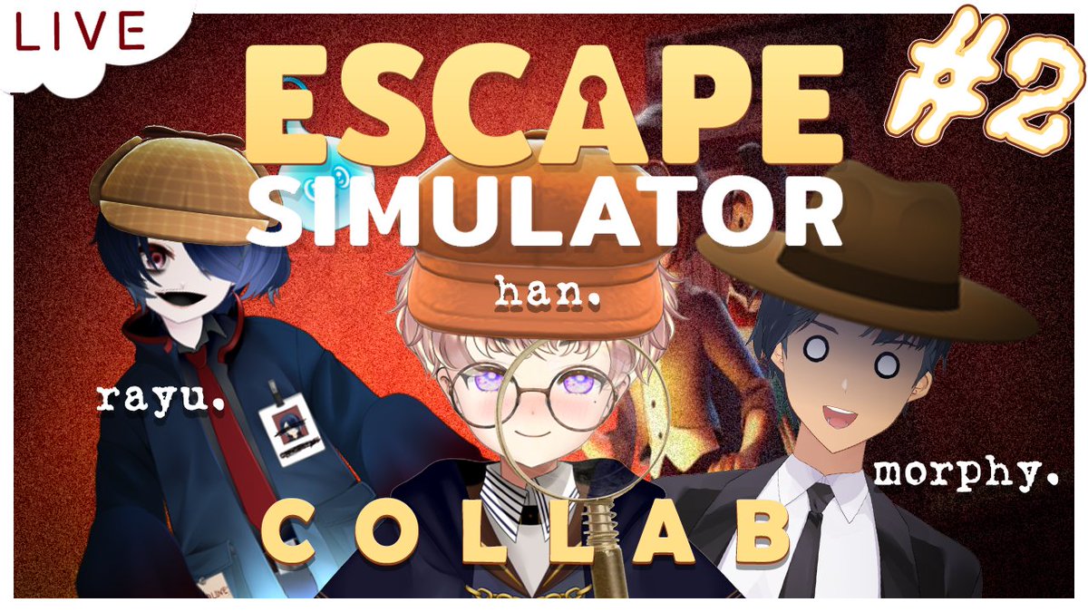 Han_Ostin's tweet photo. ‼ COLLAB ANNOUNCEMENT ‼

It's Escape Simulator [PART 2] time together with @rayu_gh and @MorphyVA  later at 9PM(GMT+8) 

✨ waiting room:
https://t.co/oickgv6Lh0 https://t.co/sSFPB3vgZT

See you!🥰

#HanLive #rayu_live #MorphyVT  #PHVtuber #ENVtuber #Vtuber #Collab https://t.co/m5UzjYZmok
