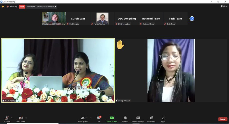 Director NCDC Chief Guest at IAPSM conference, Nagpur. NCDC best female frontline Epidemiologist award winner is *Ms Borep Khiham*
3X3 Basic Epi fellow from Arunachal Pradesh