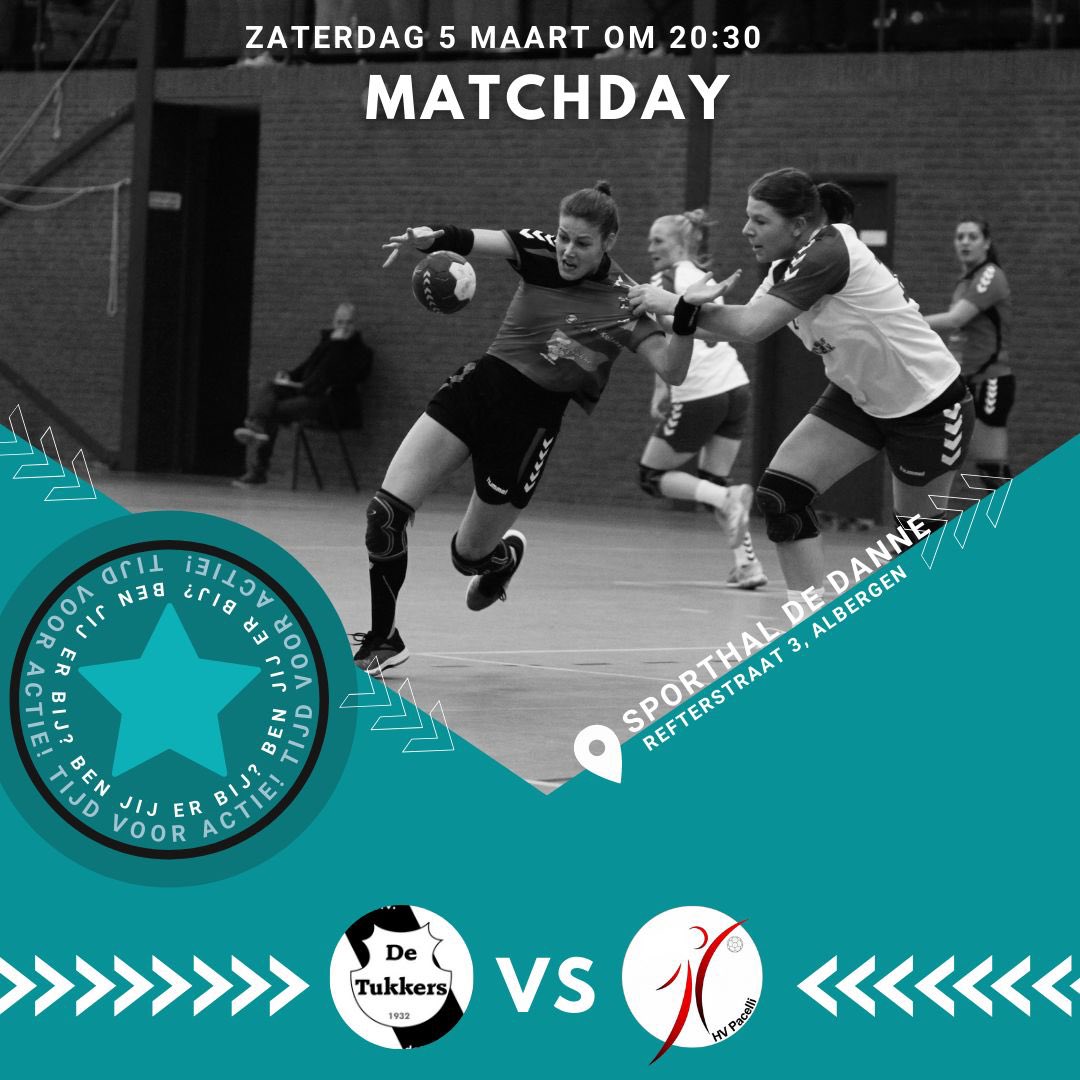 PacelliHandbal's tweet photo. Na 2 weekenden rust weer een uitwedstrijd tegen de Tukkers op het programma.
Zullen we de 2 punten mee naar huis nemen? Be there!💪 https://t.co/ZNcu9dx4mJ