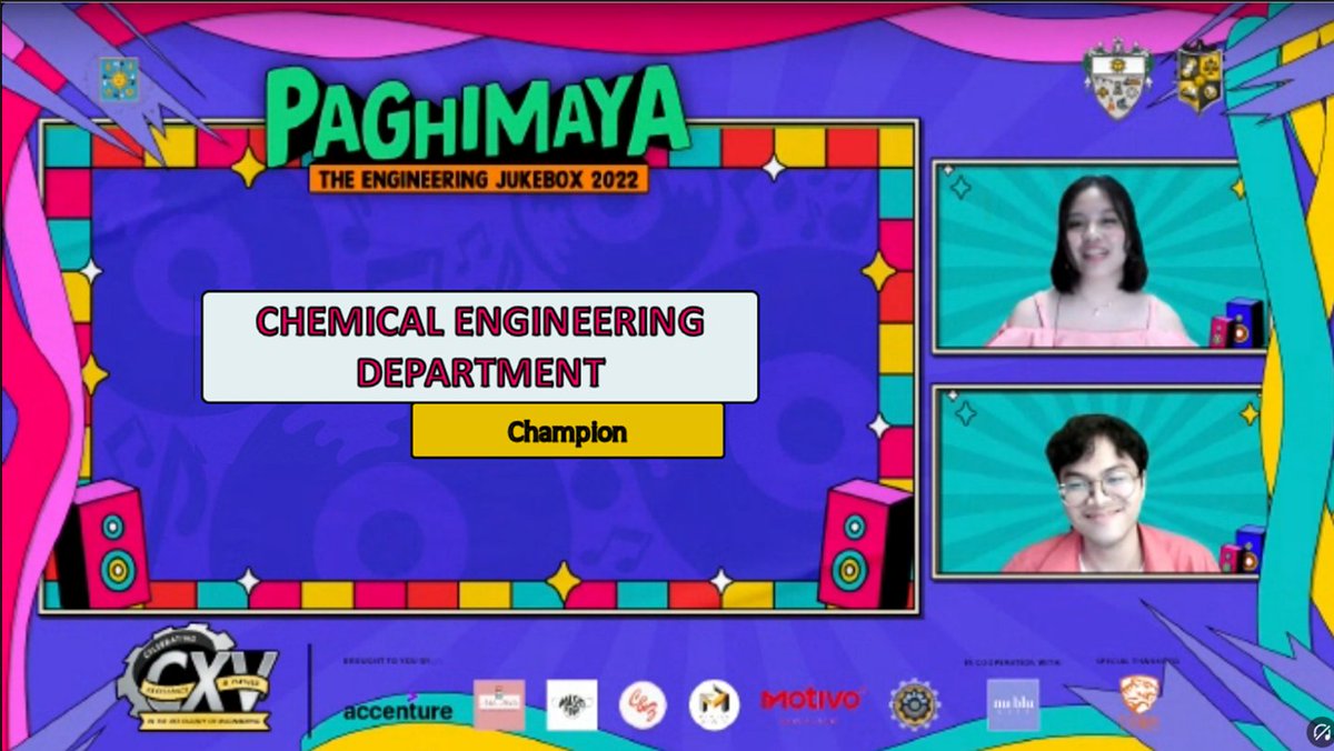 USTESC's tweet photo. The whole Faculty have truly shown that they've got what it takes to earn a spot in your playlists. But, only ONE remains unbeatable: The Chemical Engineering Department takes the reign once again as the OVERALL CHAMPION!
#PAGHIMAYA2022
#ThrowBoxSaturday
#EnggWeek2022 https://t.co/OMnFa2YKbQ