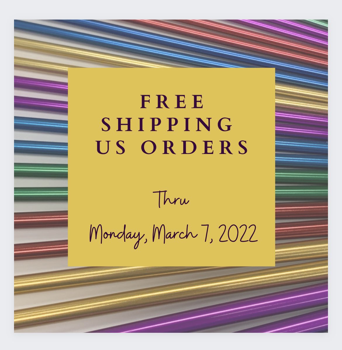 SignatureNeedle's tweet photo. Free shipping on US orders this weekend thru Monday, March 7, 2022 with no minimums! International orders use code SHIP22 for $5 off shipping. https://t.co/TOCdtCCCds
