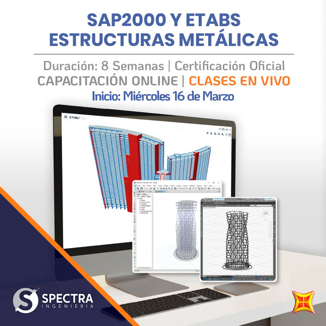 spectra_eng's tweet photo. 🏢SAP2000 Estructuras Metálicas
✅ Inicia: Mié 16 Marzo
✅ Dura: 6 Semanas
Temas:
1. Diseño Correas
2. Diseño Pórticos 2D
3. Diseño Naves Industriales
4. Diseño Edificios en Acero
5. Diseño Losa Colaborante
6. Diseño a Viento
7. Diseño Sismorresistente
#ingcivil https://t.co/cXtUTn1mXc