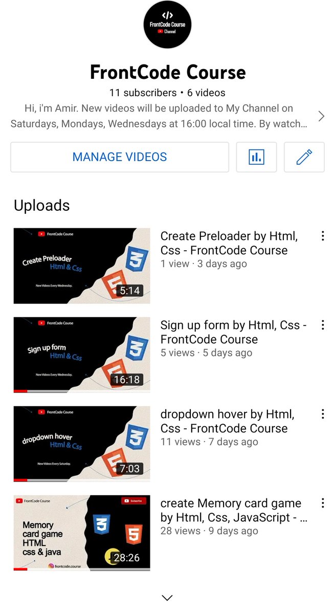 FrontCodeCourse's tweet image. Check my channel 🙏🏻💙
youtube.com/channel/UCIhGe…