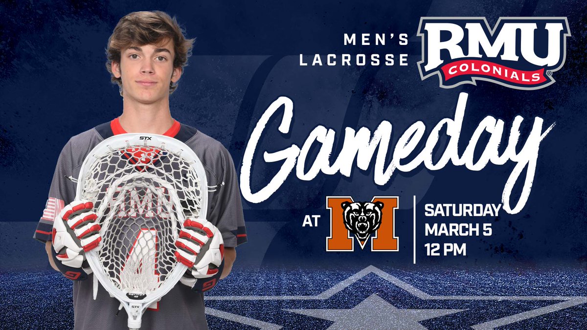 RMUMLacrosse's tweet photo. It's #GAMEDAY in Georgia 🐻 
🆚 @MercerLacrosse
📍 Macon, Ga.
🏟 Five Star Stadium
⏰ 12 p.m.
📈 https://t.co/4S7ebnj5Tx

#BobbyMo | 🔵🥍🔴 https://t.co/3oHKOjmppX