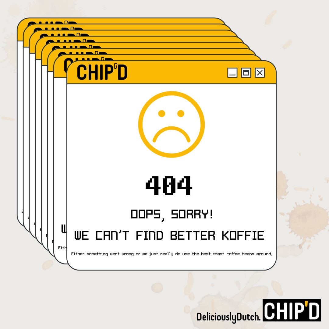 ChipFlipDip's tweet photo. !* ERROR *!
Sourcing the most incredible roasted beans from our local producer, makes our coffee incomparableโฆ if you ask us๐คทโโ๏ธ #CHIPD
#coffee #dutchfrites #dutchfood #deliciouslydutch https://t.co/0C9p9wLc0z