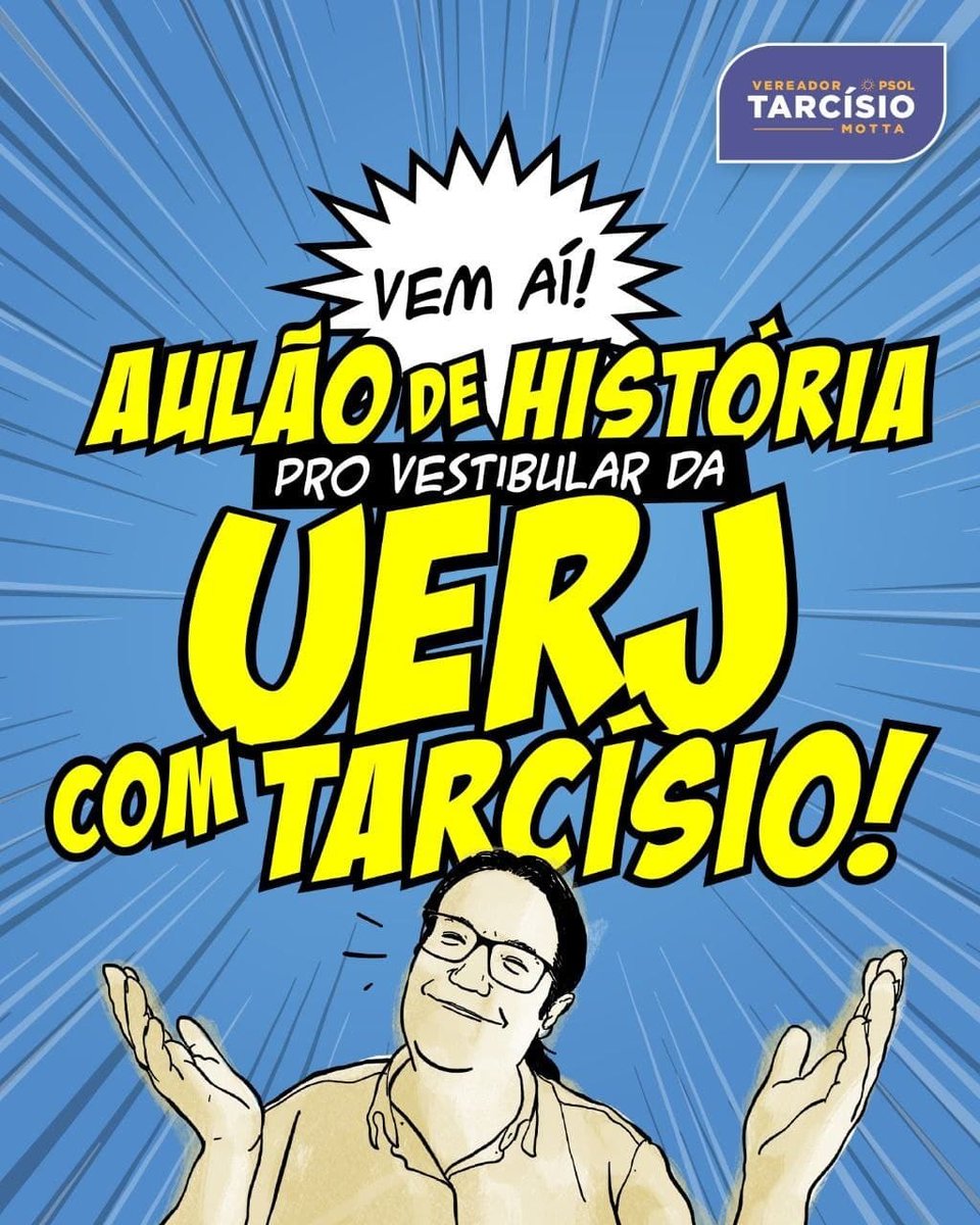 PsolCarioca50's tweet image. Vem aí: Aulão de História pra Uerj com Tarcísio! Vai ter revisão dos conteúdos mais cobrados, discussão de provas antigas, tudo para ajudar a galera a chegar mais confiante no dia do exame. Mais as informações em breve!

#Uerj #Uerj2022 #Aulão #vestibularuerj #vestibular2022